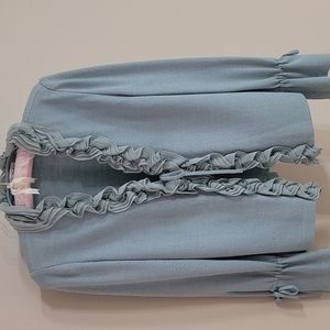 ST. JOHN turquoise cardigan